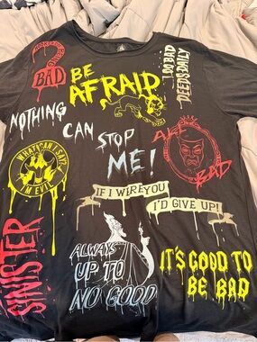 Disney Black Long Sleeve Shirt with Yellow & Red Graphic Prints